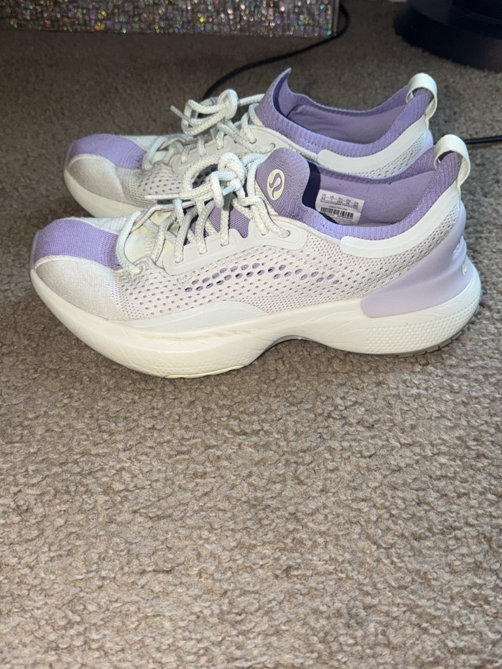 lululemon athletica Lavender and White Women's Athletic Sneakers